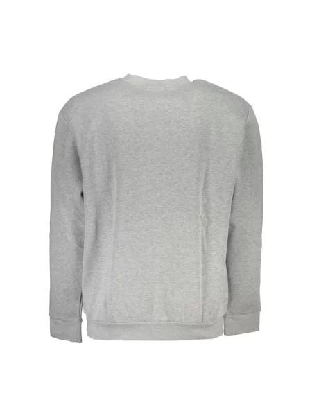 Bluza Cavalli Class z długim rękawem z dekoltem w kształcie litery U casual szara