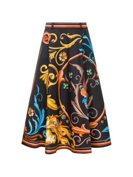 Fustă midi Moschino cu imagine negru