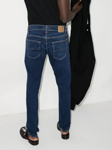 Skinny froté skinny džíny Nudie Jeans modré