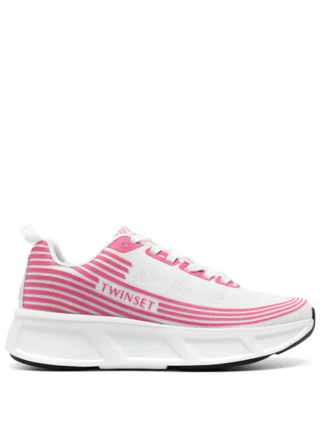Sneakerși Twinset plasă alb