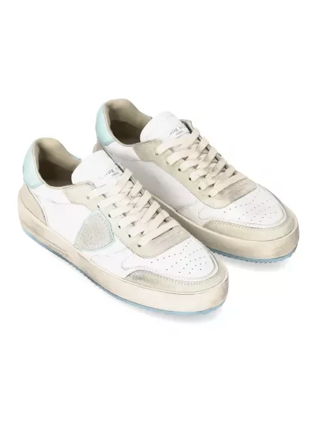 Buty do tenisa Philippe Model zamszowe do tenisa białe