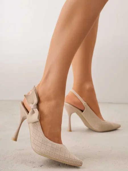 Pantofi stiletto Risnara închis bej