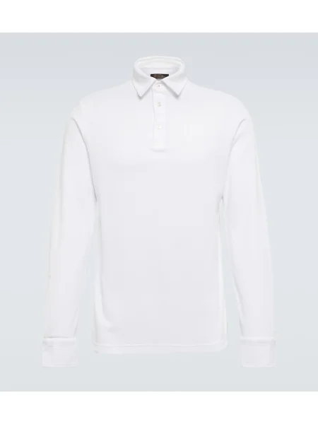 Pulover Loro Piana cu mâneci lungi lung alb