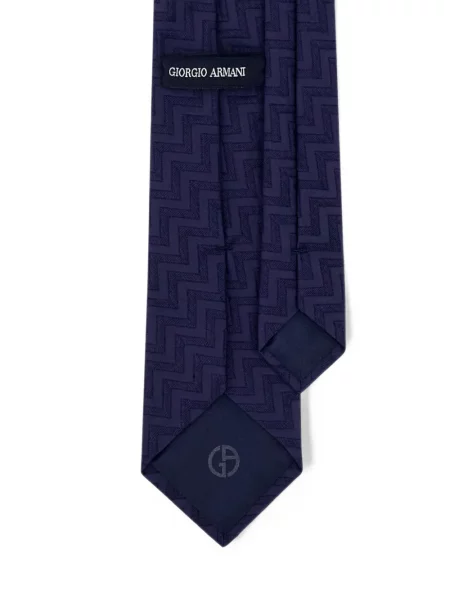 Cravată Giorgio Armani din jacard albastru