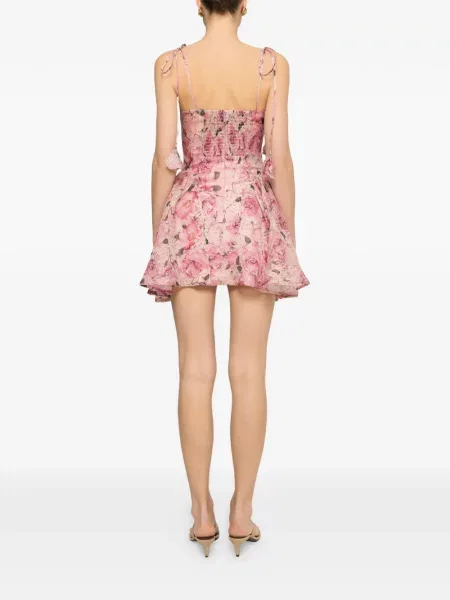 Rochie florală Nissa cu model floral roz