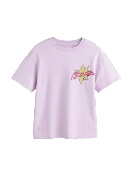 Next Tricou Blondie Band galben pastel / mov prună / roz pitaya negru