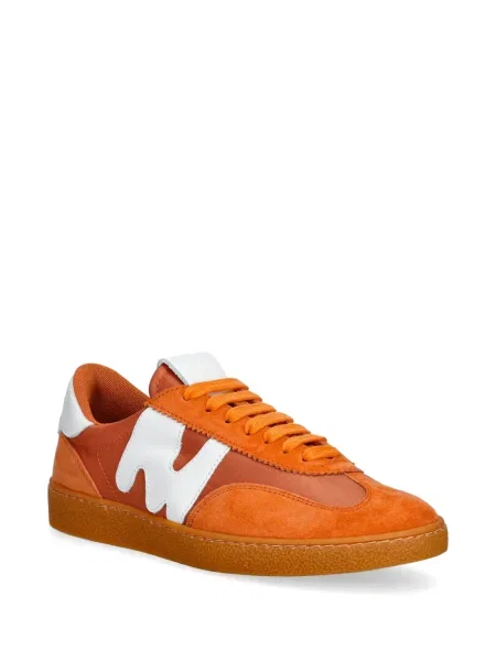 Sneakerși Msgm din piele de căprioară portocaliu