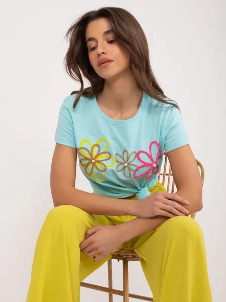 Tricou Basic Feel Good turcoaz