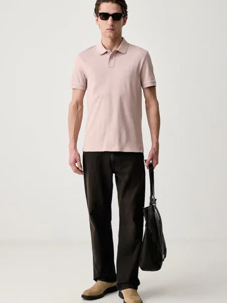Tricou polo Boss Orange bej
