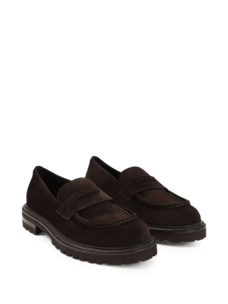 Σκαρπινια Giorgio Armani σουέντ chunky καφέ