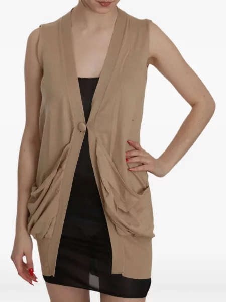Cardigan Pink Memories fără mâneci drapat roz