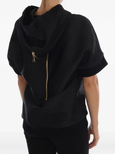 Scurt hanorac cu glugă Dolce & Gabbana negru