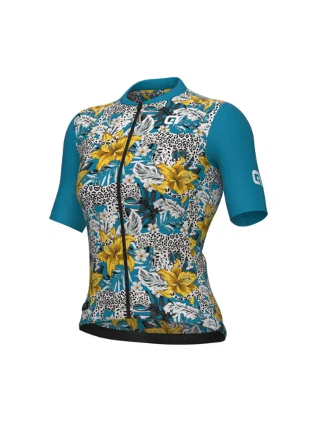 Koszulka rowerowa Alé Cycling PR-E Hibiscus niebieska