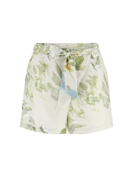 GUESS Pantaloni KIRSTEN ecru / deschis / galben miere / verde albastru