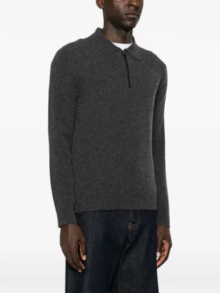 Tricou polo Canali gri
