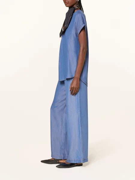 Lilienfels Spodnie Typu Marlene W Stylu Jeansowym blau