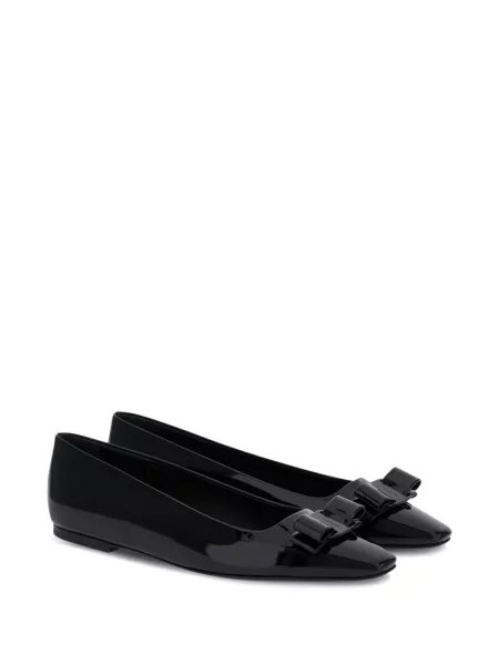 Балеринки Ferragamo с панделка черно