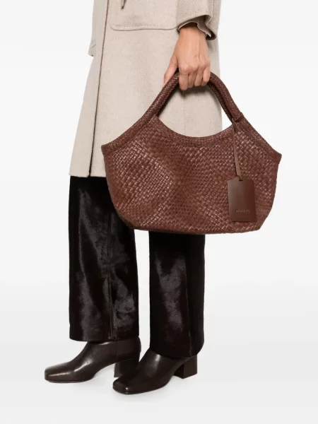Geantă shopper Ibeliv din piele maro