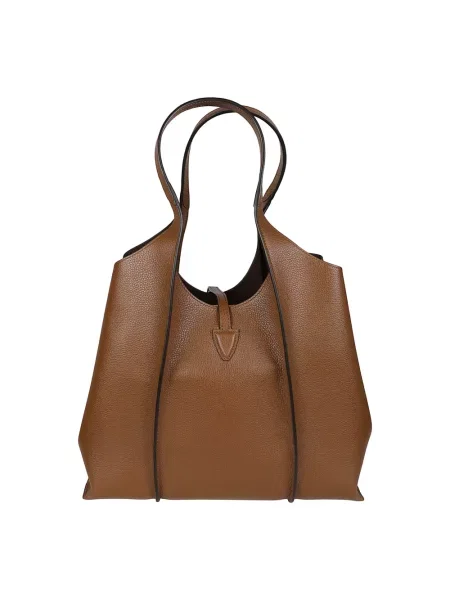 Shopperka Tod's skórzana brązowa