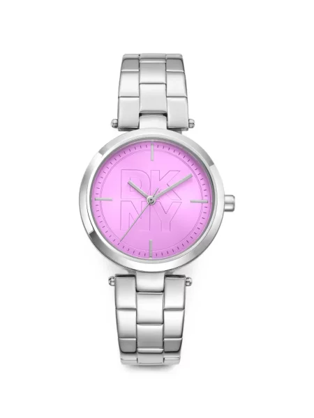 Ceas Dkny cu autograf roz