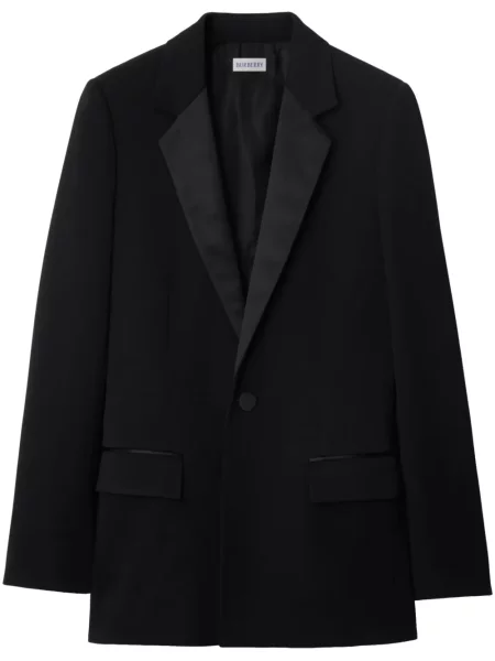 Vlněné sako Burberry černé