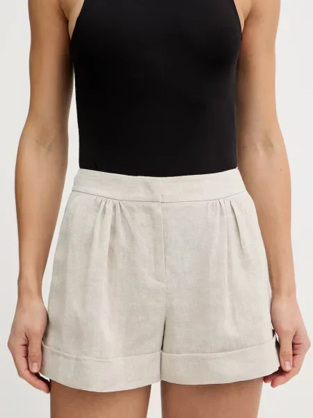 Twinset pantaloni scurți cu in bej