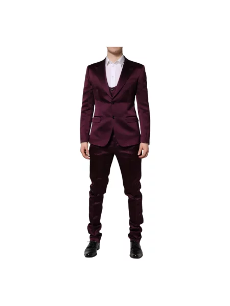 Jedwabny garnitur Dolce And Gabbana fioletowy