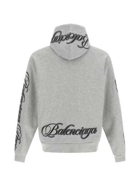 Hoodie Balenciaga με κέντημα γκρι