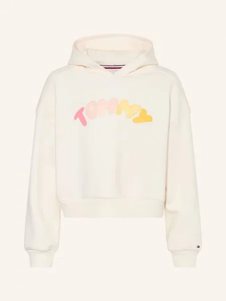 Tommy Hilfiger Mikina S Kapucí krémová bílá