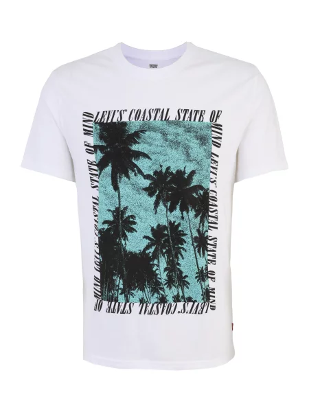 LEVI'S ® Tricou verde mentă / negru alb