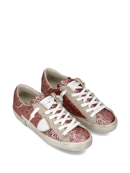 Sneakers Philippe Model Paris με κορδόνια με δαντέλα ροζ