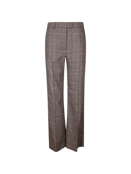 Pantaloni A.p.c. de lână în carouri maro