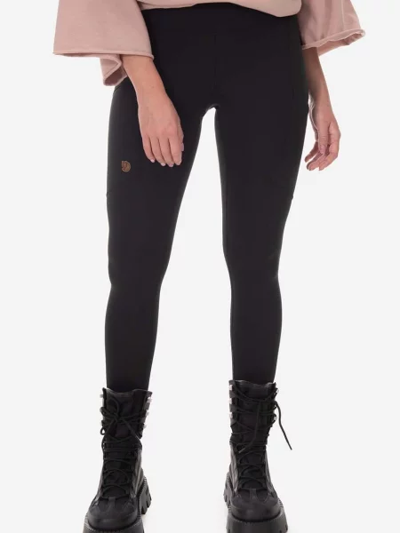 Однотонні колготи Fjallraven чорні