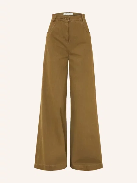 Szerokie jeansy Max Mara zielone