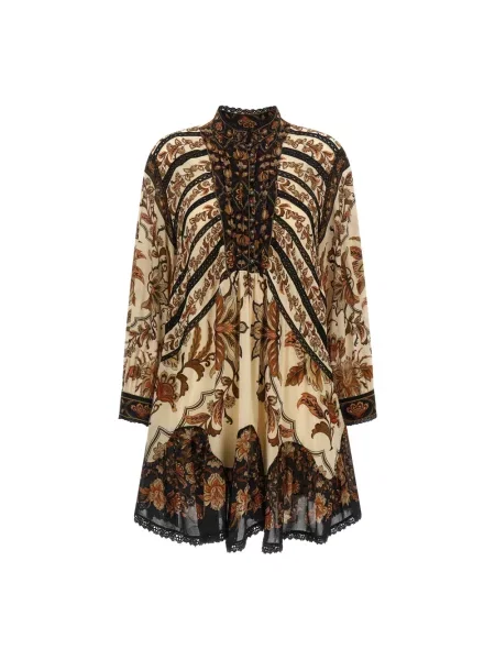 Długa sukienka maxi Farm Rio z długim rękawem koronkowa