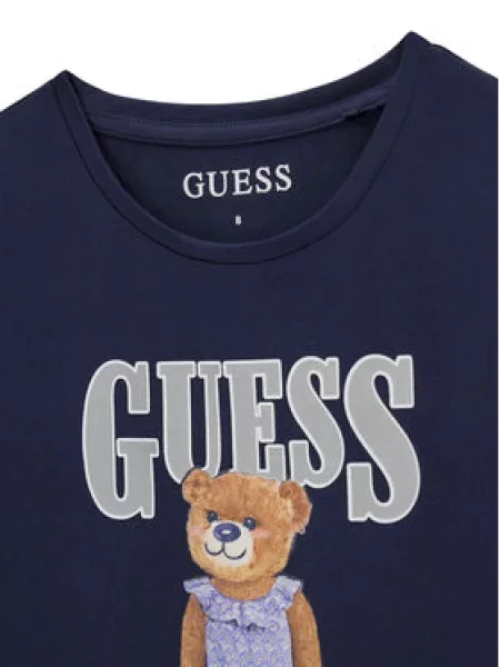 Guess Majica Mornarsko modra Regular Fit siva