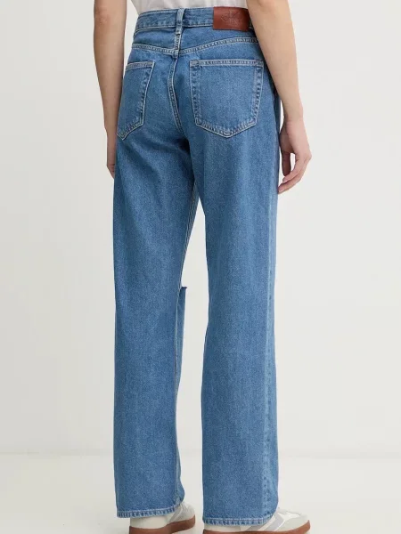 Džíny Calvin Klein Jeans medium waist modré