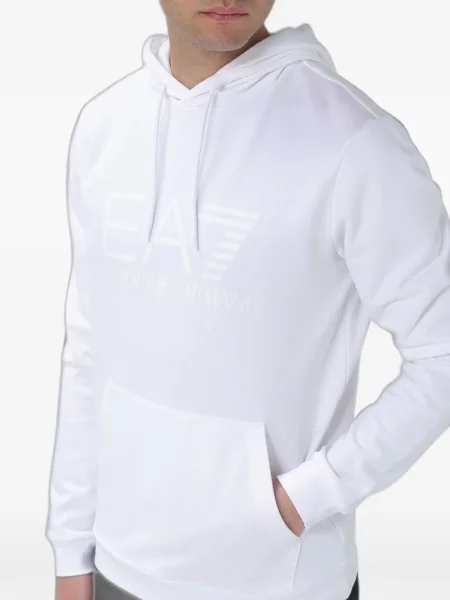 Hoodie Ea7 Emporio Armani με σχέδιο λευκό