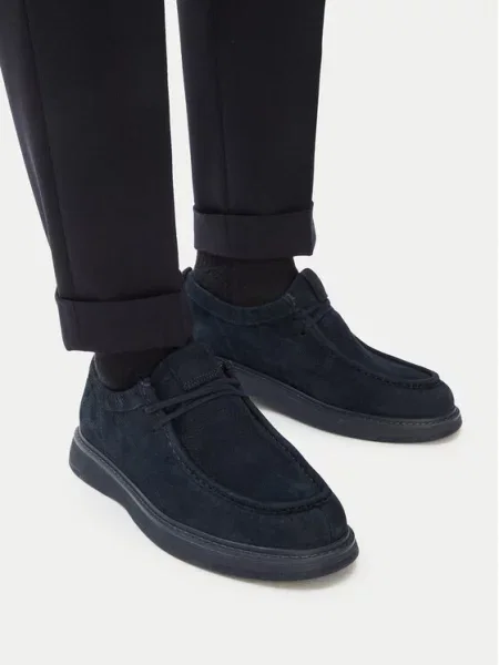 Cipele Tommy Hilfiger Comfort Nubuck Moc Toe Shoe Tamnoplava