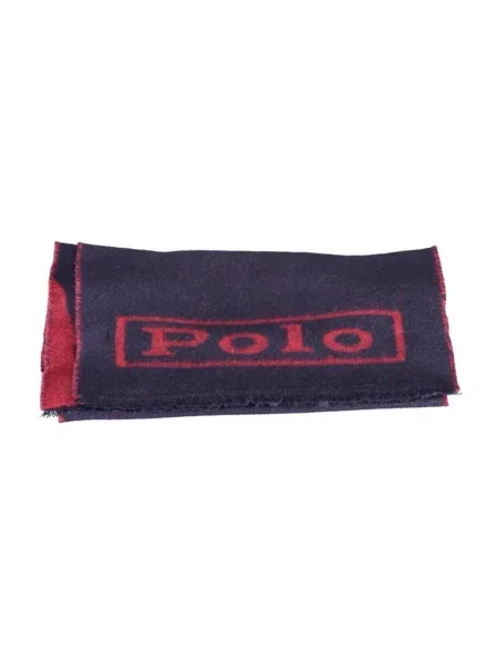 Wielobarwność szal Ralph Lauren wełniana niebieska
