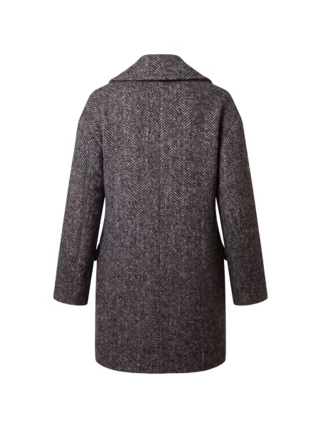 Palton Tagliatore de lână cu model herringbone gri