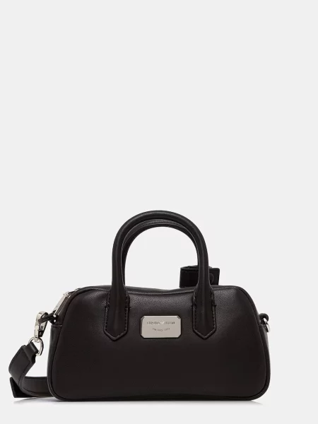 Emporio Armani Kožená kabelka hnedá