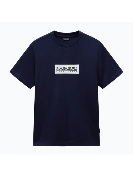 Мъжка тениска Napapijri S-Box Logo blu marine синьо