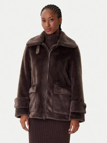 Palton de blană Bomboogie maro