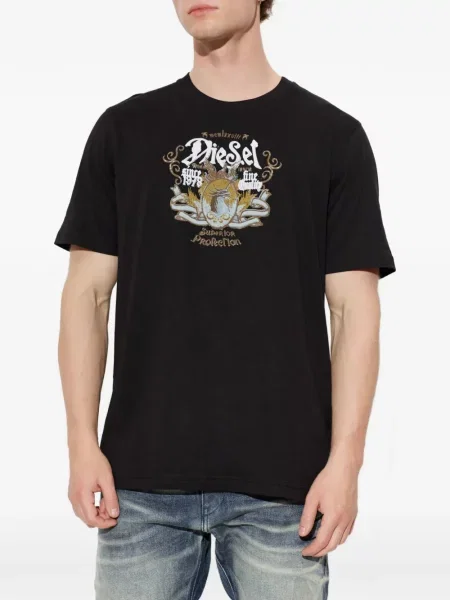Tricou Diesel cu imagine negru