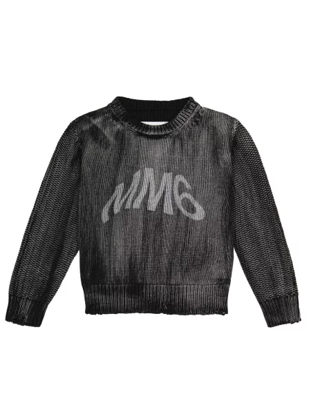 Πουλόβερ Mm6 Maison Margiela μαύρο