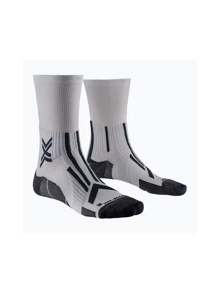 Шкарпетки для бігу X-Socks Trailrun Perform Crew перлинно-сірі/вугільні сірі