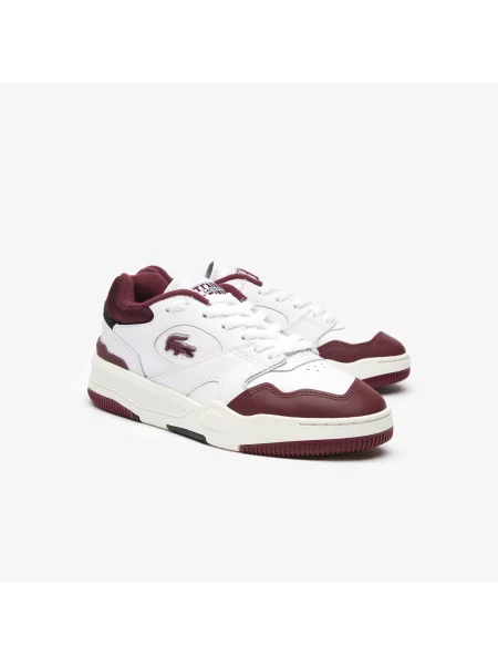 Lacoste Skórzane Tenisówki Lineshot Signature Heel białe