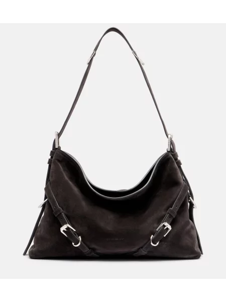 Geantă Givenchy din piele de căprioară gri