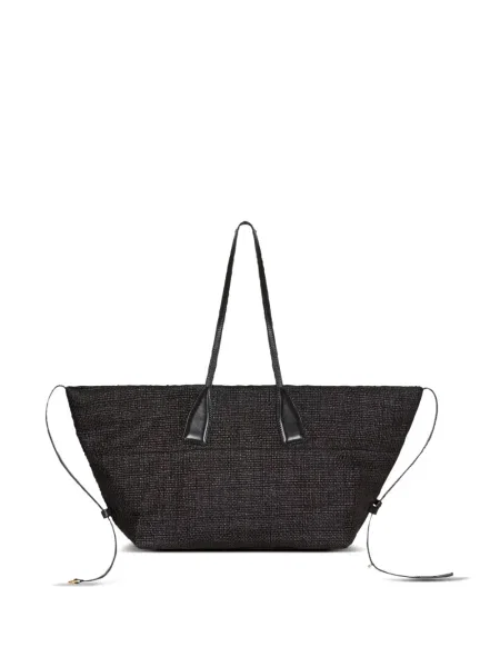 Geantă Balmain cu broderie negru
